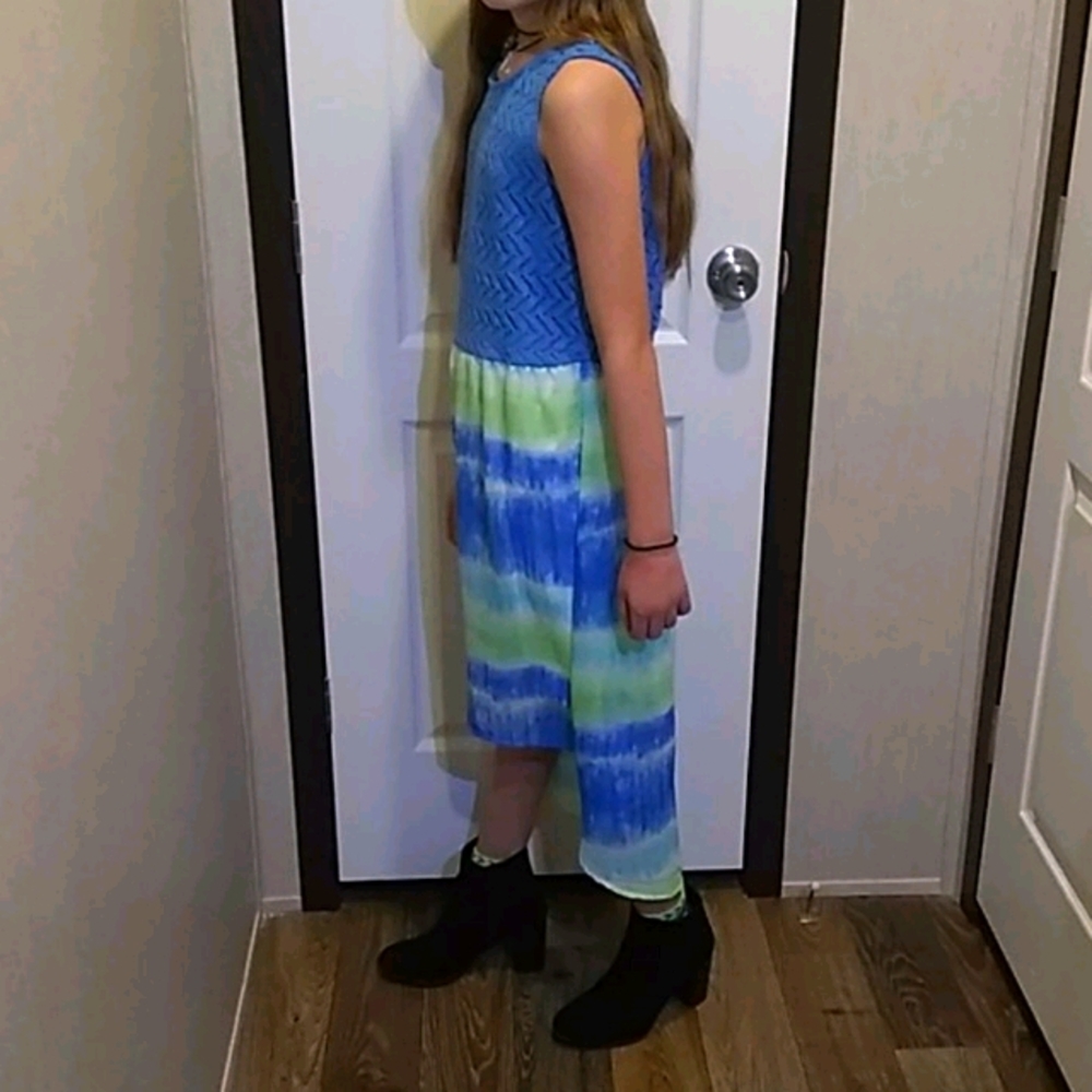 Faded Glory Blue and Green Dress